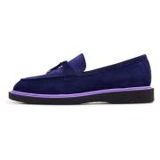 Suede Slip-On Loafers - Navy blue