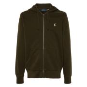 Bomuld Zip Hoodie med Broderet Logo