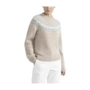 Uld og alpaca jacquard sweater