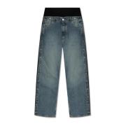 Jeans med aftagelige side striber