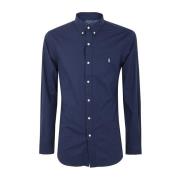 Marine Stribet Slim Fit Skjorte