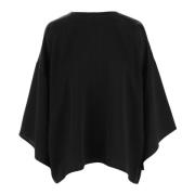 Satin Crew Neck Blouse Sort