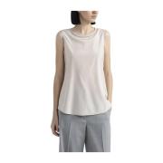 Stræk silke crepe de chine top