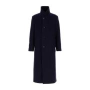 Midnight Blue Wool Coat