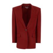 Rød Uld Oversize Blazer