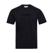 Sort Broderet T-shirt