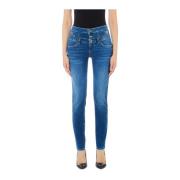 Højtaljede Skinny Bottom-Up Jeans