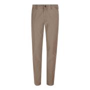 Brun Slim Fit Stretch Bomuld Bukser