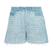 Højtaljede denim shorts