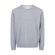 Uldblandings sweater med logo