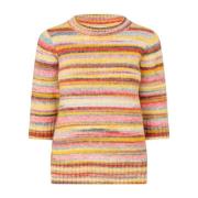 Farverig Regnbue Stribet Jumper