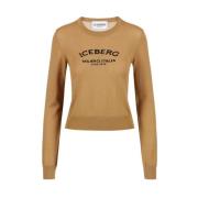 Crewneck sweater med logo