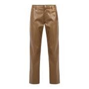 Straight Leg Faux Leather Jeans