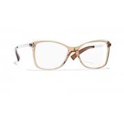 Stilfulde Briller i Beige Acetat & Metal