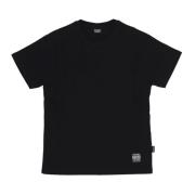 Sort Bicolor Tee med Logo Print