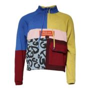 Multifarvet Patchwork Pullover Sweater