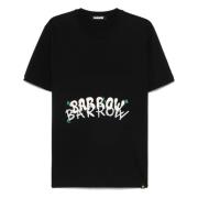 Sort Crew Neck Bomuld T-shirt