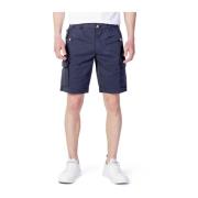 Blå Bomuld Bermuda Shorts Herre Kollektion