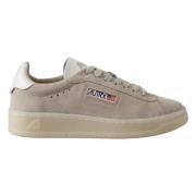 Beige Ruskind Lave Sneakers