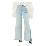 Blegede Wide-Leg Panel Jeans