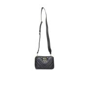 Quiltet Crossbody Taske i Sort