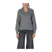 Efterår/Vinter Dame Sweatshirt Polyester Blanding