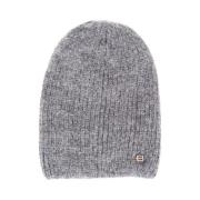 Grå Vinter Mohair Beanie Hat