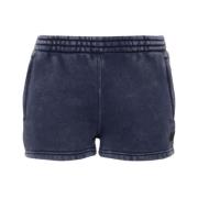 Indigo Blå Jersey Elastisk Talje Shorts