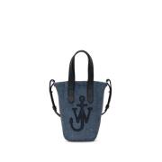 Indigo Velvet Anchor Logo Taske