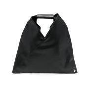 Sort Japansk Top-Handle Tote Taske