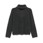 Ribstrik Rullekrave Sweater