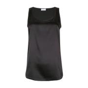 Sort Silke Scoop Neck Vest