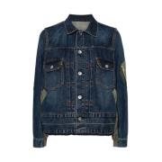 Farveblok Denim Jakke