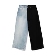 Kontrastpanel Wide Leg Jeans