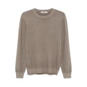 Jordbrun Uld-Kashmir Rund Hals Sweater