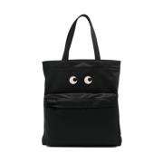 Sort ECONYL® Tote Taske med Eyes Patch