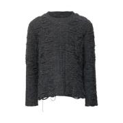 Slidt Crew Neck Uld Sweater