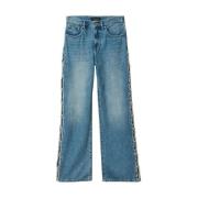 Indigo Denim Wide Leg Jeans