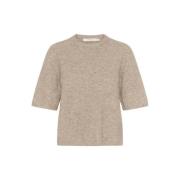 Stribet Alphagz Sweater i Varm Sand