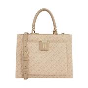 Beige Mini Tote Taske