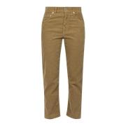 Velour Stribet Straight Leg Bukser