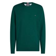 Ornamental Green Crew Neck Sweater