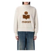 Elegant Strikvarer Ecru Camel Sweatshirt