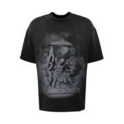 Grafisk Print Bomuld T-shirt