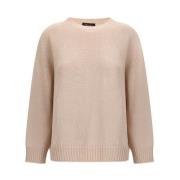 Ribstrikket bomulds sweater, ren silhuet