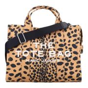 Sort Leo Cheetah Tote Taske