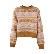 Geometrisk Shetland uld sweater