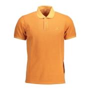 Orange Polo Shirt med korte ærmer