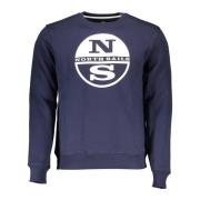 Blå Langærmet Rundhals Sweatshirt