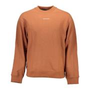 Brun Langærmet Crewneck Sweatshirt Print